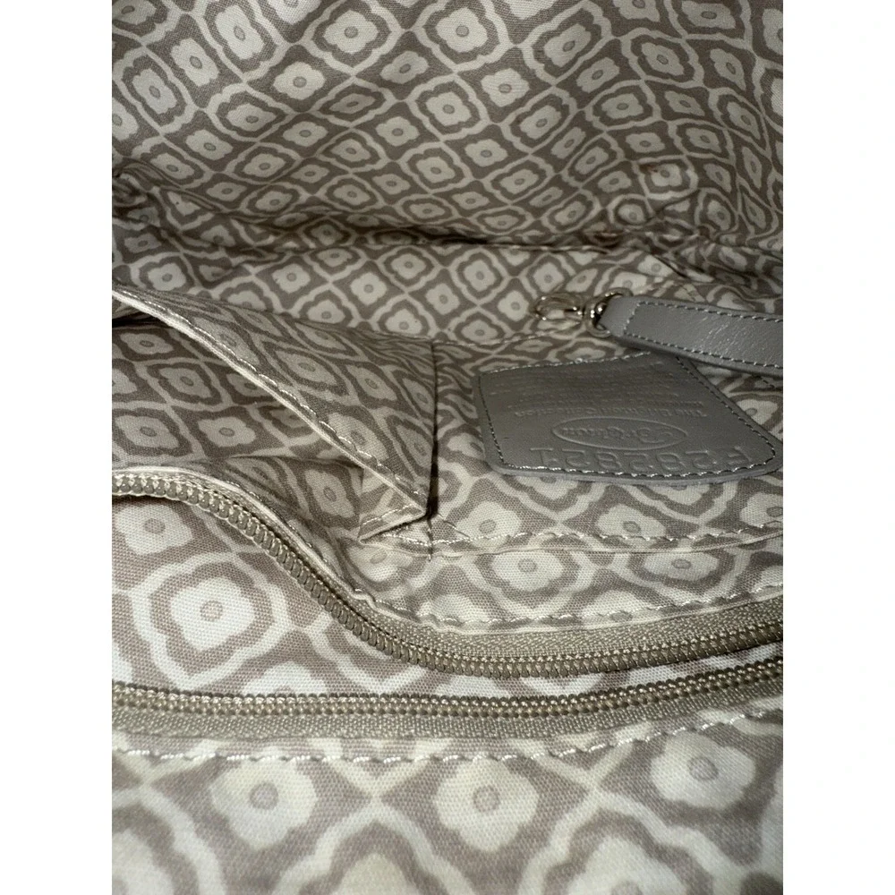 BRIGHTON BABY BARBADOS BLUE PEBBLED‎ LEATHER ZIPTOP CROSSBODY SHOULDERBAG W